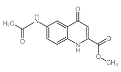 6-乙酰氨基-4-羟基喹啉-2-羧酸甲酯结构式