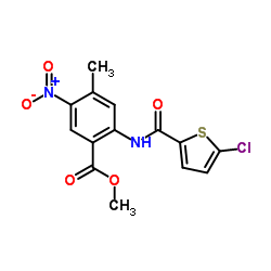 Methyl 2-{[(5-chloro-2-thienyl)carbonyl]amino}-4-methyl-5-nitrobenzoate结构式