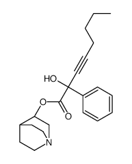 1-azabicyclo[2.2.2]octan-3-yl 2-hydroxy-2-phenyloct-3-ynoate结构式