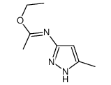 ethyl N-(5-methyl-1H-pyrazol-3-yl)ethanimidate结构式