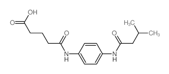 5-{4-[(3-Methylbutanoyl)amino]anilino}-5-oxopentanoic acid Structure