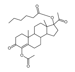 4,17-dihydroxypregn-4-ene-3,20-dione 4-acetate 17-hexanoate结构式