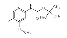 tert-Butyl 5-iodo-4-methoxypyridin-2-ylcarbamate Structure