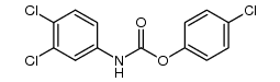 (3,4-dichloro-phenyl)-carbamic acid-(4-chloro-phenyl ester)结构式