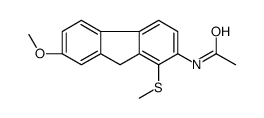 N-(7-methoxy-1-methylsulfanyl-9H-fluoren-2-yl)acetamide结构式
