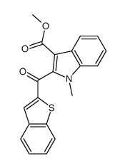 2-(Benzo[b]thiophene-2-carbonyl)-1-methyl-1H-indole-3-carboxylic acid methyl ester结构式