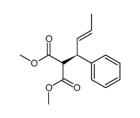 dimethyl (1R,2E)-(1-phenylbut-2-en-1-yl)malonate结构式