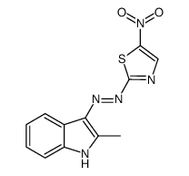 2-methyl-3-(5-nitrothiazol-2-yldiazenyl)-1H-indole Structure
