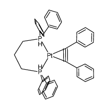 [(1,3-bis(diphenylphosphino)propane)Pt(1,2-η2-diphenylacetylene)]结构式