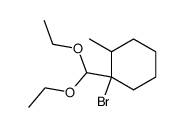 1-Brom-2-methyl-hexahydrobenzaldehyd-diethylacetal Structure