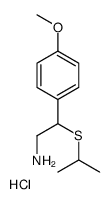 2-(4-methoxyphenyl)-2-propan-2-ylsulfanylethanamine,hydrochloride Structure