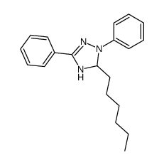 5-hexyl-1,3-diphenyl-4,5-dihydro-1H-[1,2,4]triazole结构式