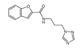 N-[3-(1H-1,2,4-triazol-1-yl)propyl]-2-benzofurancarboxamide结构式