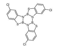 3,8,13-Trichloro-5,10,15-trithia-4b,9b,14b-triaza-4c,9c,14c-tribora-diindeno[1,2-a;1',2'-c]fluorene结构式