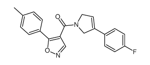 4-{[3-(4-fluorophenyl)-2,5-dihydro-1H-pyrrol-1-yl]carbonyl}-5-(4-methylphenyl)isoxazole结构式