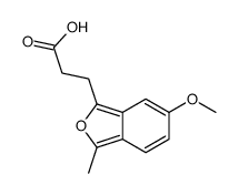 3-(6-Methoxy-3-methyl-2-benzofuranyl)propionic acid Structure