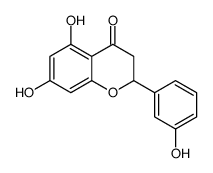 5,7-dihydroxy-2-(3-hydroxyphenyl)-2,3-dihydrochromen-4-one结构式