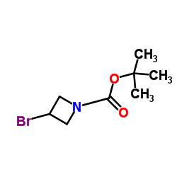 3-Bromo-1-azetidinecarboxylic acid tert-butyl ester Structure