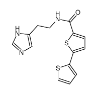 N-[2-(1H-imidazol-5-yl)ethyl]-5-thiophen-2-ylthiophene-2-carboxamide结构式