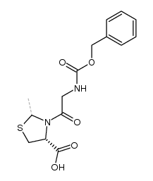 (4R)-3-(2-(((benzyloxy)carbonyl)amino)acetyl)-2-methylthiazolidine-4-carboxylic acid Structure