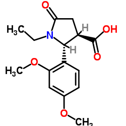 (2R,3R)-2-(2,4-Dimethoxyphenyl)-1-ethyl-5-oxo-3-pyrrolidinecarboxylic acid picture