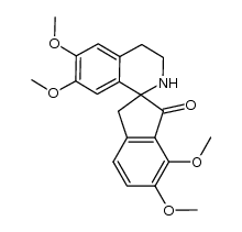 3',4'-dihydro-6,6',7,7'-tetramethoxy-spiro<2H-indene-2,1'(2'H)-isoquinolin>-1(3H)-one结构式