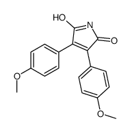 3,4-bis(4-methoxyphenyl)pyrrole-2,5-dione结构式