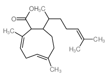 2,5-Cyclononadiene-1-carboxylicacid, 9-(1,5-dimethyl-4-hexenyl)-2,6-dimethyl- (9CI) Structure