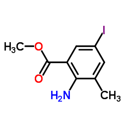 2-Amino-5-iodo-3-methylbenzoic Acid Methyl Ester结构式