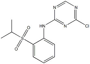 4-chloro-N-(2-(isopropylsulfonyl)phenyl)-1,3,5-triazin-2-amine结构式