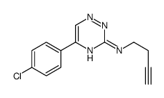 N-but-3-ynyl-5-(4-chlorophenyl)-1,2,4-triazin-3-amine结构式