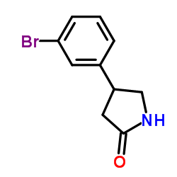 4-(3-溴苯基)-2-吡咯烷酮结构式
