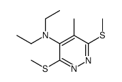 N,N-diethyl-5-methyl-3,6-bis(methylsulfanyl)pyridazin-4-amine结构式