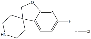 6-Fluoro-2H-spiro[1-benzofuran-3,4'-piperidine] hydrochloride结构式