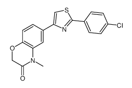 6-[2-(4-chlorophenyl)-1,3-thiazol-4-yl]-4-methyl-1,4-benzoxazin-3-one结构式