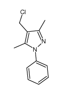 4-chloromethyl-3,5-dimethyl-1-phenyl-1H-pyrazole结构式