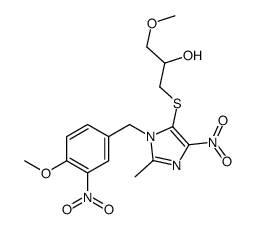 1-methoxy-3-[3-[(4-methoxy-3-nitrophenyl)methyl]-2-methyl-5-nitroimidazol-4-yl]sulfanylpropan-2-ol Structure