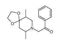 2-(6,9-dimethyl-1,4-dioxa-8-azaspiro[4.5]decan-8-yl)-1-phenylethanone Structure