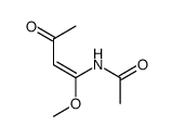 (E)-N-(1-methoxy-3-oxobut-1-en-1-yl)acetamide Structure