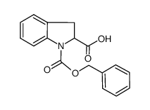 1-phenylmethoxycarbonyl-2,3-dihydroindole-2-carboxylic acid Structure