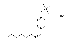 1-(4-((hexylimino)methyl)phenyl)-N,N,N-trimethylmethanaminium bromide结构式