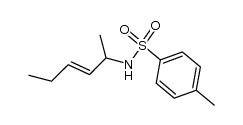 (E)-4-methyl-N-(1-methyl-pent-2-enyl)-benzenesulfonamide Structure