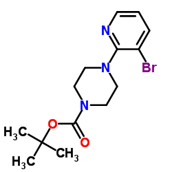 2-(4-BOC-哌嗪-1-基)-3-溴吡啶结构式