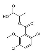 2-(3,6-dichloro-2-methoxybenzoyl)oxypropanoic acid结构式