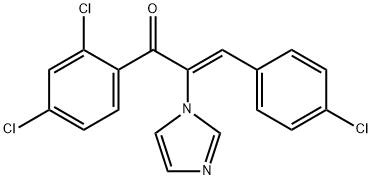 2-Propen-1-one,3-(4-chlorophenyl)-1-(2,4-dichlorophenyl)-2-(1H-imidazol-1-yl)-,(Z)- (9CI)结构式
