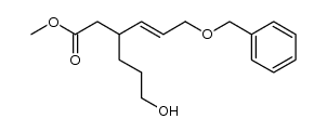 (E)-methyl 6-(benzyloxy)-3-(3-hydroxypropyl)hex-4-enoate Structure