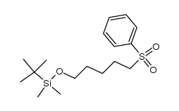 tert-butyldimethyl((5-(phenylsulfonyl)pentyl)oxy)silane Structure