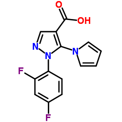 1-(2,4-Difluorophenyl)-5-(1H-pyrrol-1-yl)-1H-pyrazole-4-carboxylic acid Structure