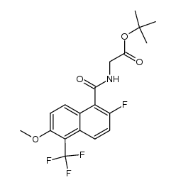 N-[[2-fluoro-6-methoxy-5-(trifluoromethyl)-1-naphthalenyl]carbonyl]glycine tert-butyl ester Structure