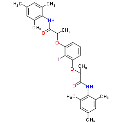 (R,R)-2-Iodo-1,3-bis[1-(Mesitylcarbamoyl)ethoxy]benzene structure